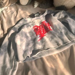 Tie-dye cropped shirt